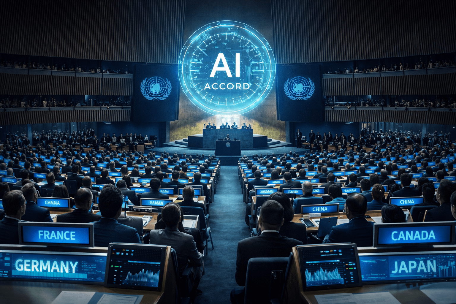 The 2026 Global AI Accord summit at the United Nations.