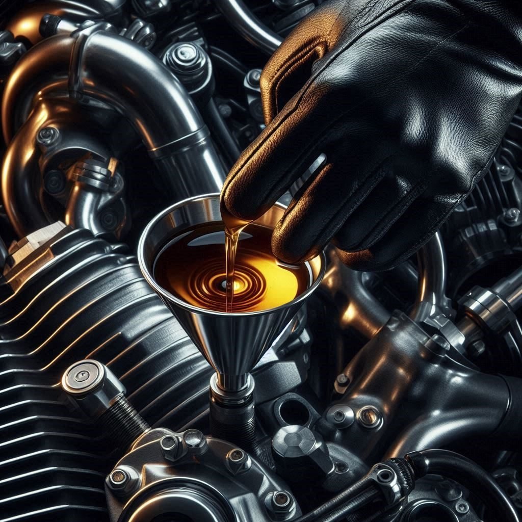 Checking motorcycle engine oil level