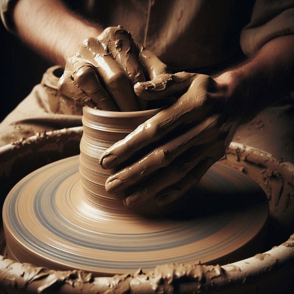 An artisan creating a non-AI product for the Human-Only Certification Movement 2026.