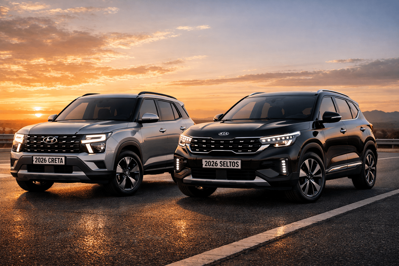Hyundai Creta 2026 vs Kia Seltos 2026 price in India